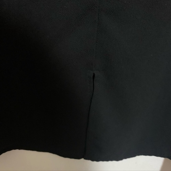 3/$30 Mandee Black bell 3/4 sleeve lace down sleeves semi sheer blouse - Picture 6 of 10